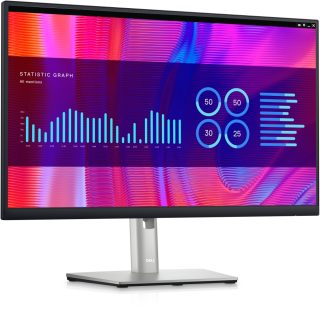 Dell P2423DE 23.8" широк LED AG IPS монитор, 5ms, 1000:1, 300 cd/m2, 2560x1440, 99% sRGB, HDMI, DP, USB-C хъб, USB 3.2 Gen 1, RJ-45, ComfortView, височина, Pivot, Swivel, Tilt, черен