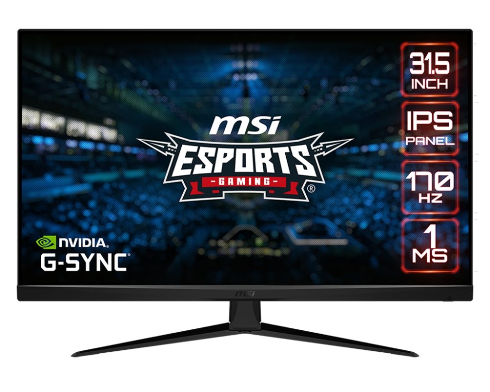 Монитор MSI G321Q, 31.5", IPS, 170Hz, 1ms, WQHD 2560x1440, FLAT, Anti-glare, G-Sync Compatible, FreeSync Premium, Auto HDR, Anti-Flicker, LBL, 2K PS5 Optimization VRR, Night Vision, 300 nits, 1200:1, 100M:1, DP (1.4), 2x HDMI (2.0b), Tilt, VESA, 9S6-3DB91A-013