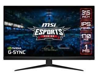 Монитор MSI G321Q, 31.5", IPS, 170Hz, 1ms, WQHD 2560x1440, FLAT, Anti-glare, G-Sync Compatible, FreeSync Premium, Auto HDR, Anti-Flicker, LBL, 2K PS5 Optimization VRR, Night Vision, 300 nits, 1200:1, 100M:1, DP (1.4), 2x HDMI (2.0b), Tilt, VESA, 9S6-3DB91A-013