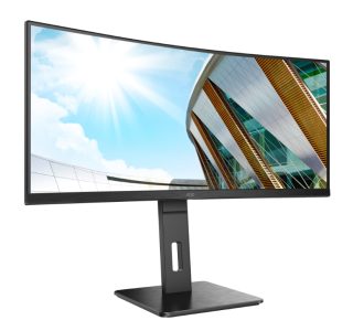 AOC CU34P2A 34" Извит 1500R VA WLED монитор, 3440x1440@100Hz, 4ms GtG, 1ms MPRT, 300cd/m2, 3000:1, 50M:1 DCR, Adaptive Sync