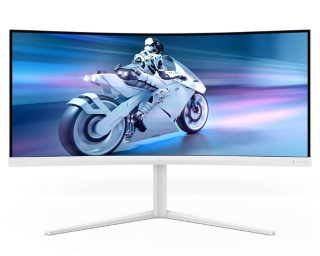 Philips 34M2C5501A, 34" извит 1500R VA WLED монитор, 3440x1440@180Hz, 1ms GtG, 0.3ms MPRT, 350cd/m2, 3000:1, Mega Infinity DCR, Adaptive Sync, FlickerFree, 5Wx2, Tilt, Height Adjust, Swivel, 2xHDMI, DP, USB hub