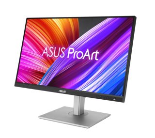 Asus ProArt Display PA278CGV Professional Monitor 27", IPS, QHD (2560 x 1440), 144 Hz, USB-C PD 90W, VESA DisplayHDR 400, FreeSync Premium, Ergonomic Stand, Green Sustainability, Черен + Сребрист