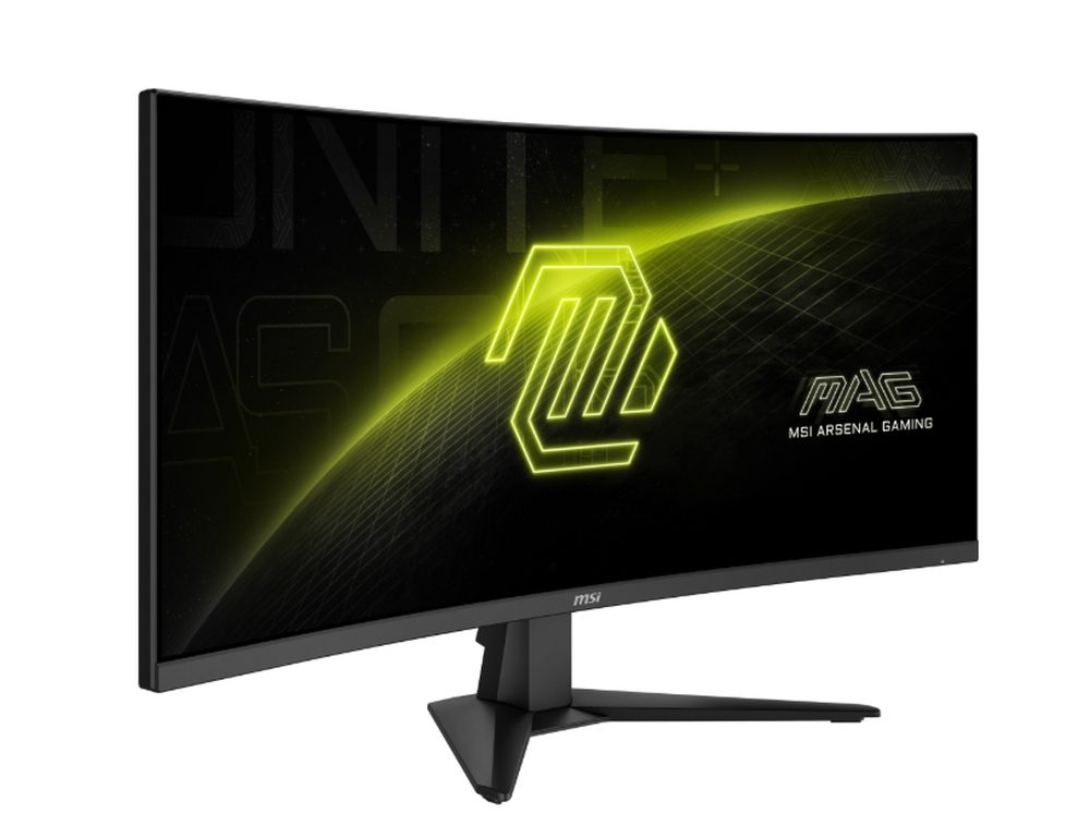 MSI MAG 346CQ 34" извит геймърски монитор, 1ms, 180Hz, Rapid VA, 3440x1440 (UWQHD), 21:9, 1500R, AMD FreeSync Premium, 75% DCI-P3, HDR Ready, 300 нита, 4000:1, DCR 100M:1, DP 1.4a, 2xHDMI 2.0b, Tilt, VESA, Черен, 6.3kg