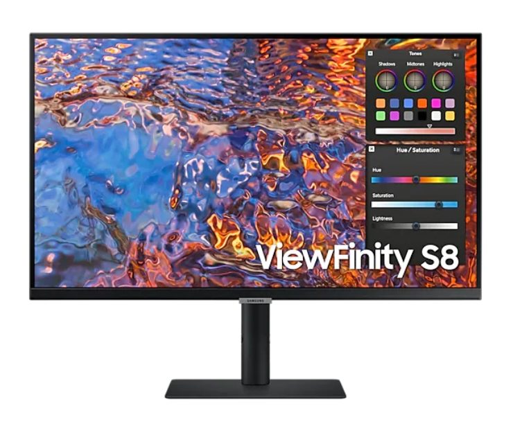Монитор Samsung 27B800, 27" IPS LED, 60 Hz, 5 ms GTG, 3840x2160, 300 cd/m2, Flicker Free, PBP, PIP, USB-C 90W, 3xUSB 3.0, Display Port 1.4, 2xHDMI 2.2, Черен