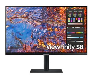 Монитор Samsung 27B800, 27" IPS LED, 60 Hz, 5 ms GTG, 3840x2160, 300 cd/m2, Flicker Free, PBP, PIP, USB-C 90W, 3xUSB 3.0, Display Port 1.4, 2xHDMI 2.2, Черен