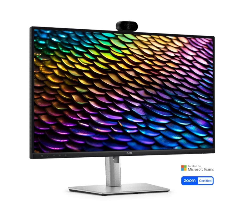 Dell P2726DEB, 27" Conferencing Monitor, IPS Anti-Glare, 5ms, 100 Hz, 1500:1, 350 cd/m2, QHD 2560x1440, 99% sRGB, HDMI, Display Port, USB-C Hub, RJ45, Webcam, KVM Switch, PD 90W, Speakers, Height Adjustable, Pivot, Swivel, Tilt, Black
