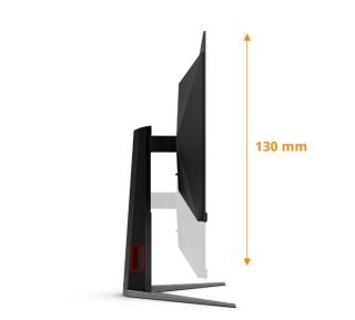 AOC Q27G4ZD 27" QD-OLED геймърски монитор, 2560x1440@280Hz, 0.03ms GtG, 1.5M:1, 1000cd/m², Adaptive Sync, FlickerFree, Anti Blue Light, Tilt, Height Adjust, Pivot, Swivel, 2xHDMI, DP, USB hub