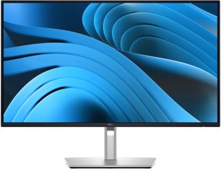 Dell P2725QE, 27" 4K UHD LED монитор, IPS Anti-Glare, 5ms, 100 Hz, 1500:1, 350 cd/m2, 3840x2160, 99% sRGB, USB-C Hub, 3x USB 5Gbps Type-A, HDMI, DisplayPort, Power Delivery 90W, RJ45, регулиране на височина, Pivot, Swivel, Tilt, черен