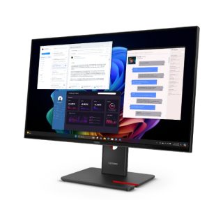 Lenovo ThinkVision T27ud-40 27" IPS WLED монитор, 3840x2160, 16:9, 48Hz-60Hz, 4ms, 350 cd/m2, 1500:1, USB хъб, HDMI, USB-C, RJ45, Tilt, Swivel, Pivot, Height Adjust Stand