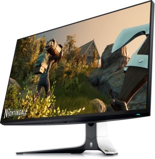 Dell Alienware AW2723DF 27" LED Anti-Glare IPS гейминг монитор, QHD 2560x1440, 280Hz, 1ms GtG, AMD FreeSync Premium Pro, G-Sync, 100% sRGB, 95% DCI-P3, HDMI, DP, USB 3.2 хъб, регулируем по височина, черен