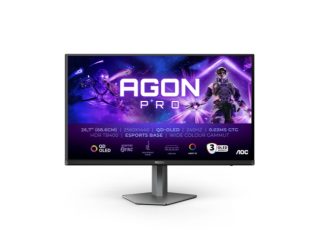 AOC AG276QZD2 26.7" QD-OLED гейминг монитор, 2560x1440@240Hz, 0.03ms, 1000cd/m², 1.5M:1, 80M:1 DCR, Adaptive Sync, FlickerFree, Low Blue Light, 5Wx2, Tilt, Height Adjust, Pivot, Swivel, 2xHDMI, 2xDP, USB hub