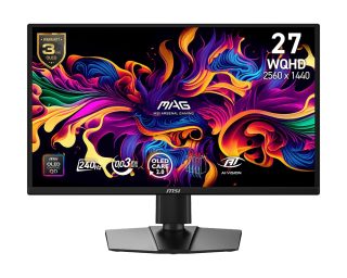 MSI MAG 272QP QD-OLED X24 Gaming Monitor, 26.5", 0.03ms, 240Hz, 2560x1440, G-SYNC, AMD FreeSync Premium, AI Vision, Console Mode, ClearMR 15000, HDR Ready, Type-C(15W PD), DP(1.4a), 2xHDMI(2.1), Pivot, Heigh Adj., VESA 100, Black, 5.7kg