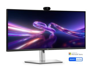Dell P3426WEV, 34.1" извит монитор с уебкамера, IPS Anti-Glare, 5ms, 100 Hz, 1500:1, 350 cd/m2, UW-QHD 3440x1440, 99% sRGB, HDMI, DisplayPort, USB-C хъб, RJ45, уебкамера, KVM превключвател, PD 90W, регулиране на височината, Pivot, Swivel, Tilt, черен