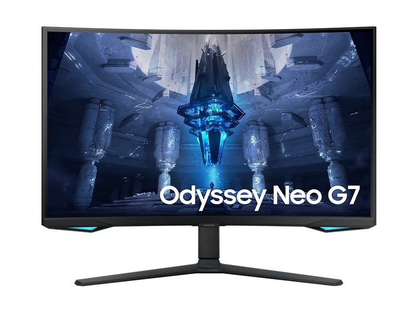 Samsung LS32BG750NP 32" Odyssey Neo G7 Извит VA гейминг монитор, 165 Hz, 1 ms, 3840x2160, DP, 2xHDMI, USB хъб, Черен