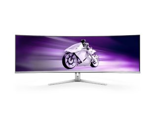 Монитор Philips 49M2C8900L, 48.9" QD-OLED Curved 1800R, 5120x1440@144Hz, 0.03 GtG, 1000cd/m², 1 000 000:1, Mega Infinity DCR, Adaptive Sync, FlickerFree, Blue Light Soft., 7.5Wx4+DTS, Tilt, Height Adjust, Swivel, 2xHDMI, DP, USB hub