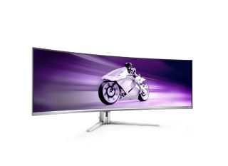 Монитор Philips 49M2C8900L, 48.9" QD-OLED Curved 1800R, 5120x1440@144Hz, 0.03 GtG, 1000cd/m², 1 000 000:1, Mega Infinity DCR, Adaptive Sync, FlickerFree, Blue Light Soft., 7.5Wx4+DTS, Tilt, Height Adjust, Swivel, 2xHDMI, DP, USB hub