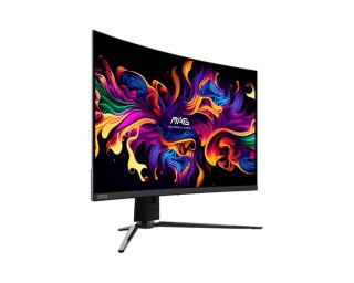 MSI MAG 321CUP QD-OLED монитор, 31.5", 0.03ms, 165Hz, 3840x2160 (UHD), Curve 1700R, G-Sync Compatible, Oled Care 2.0, DisplayHDR 400 True Black, ClearMR 9000, FW UPDATE, Delta E≤2, 1.5M:1, HDMI 2.1, DP 1.4a, TypeC DP w/PD(15W), Регулиране на височина, Черен, 8kg