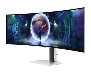 Samsung LS49CG934, 49" Odyssey G9 GAMING, Curved OLED, 1800R, 240Hz, Smart. 32:9, 5120 x 1440, 250 cd/m2, Display Port, HDMI, Micro HDMI, USB Hub, Silver