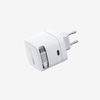 HikVision GaN Fast Charger 2C 67W, USB-C прибиращ се кабел и USB C порт, универсална съвместимост (телефони, таблети, лаптопи, switch и други устройства), преносим