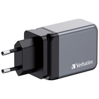 Verbatim GNC-65 GaN Charger 3 Port 65W USB A/C (EU/UK/US)
