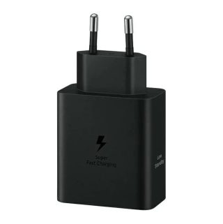 Samsung Power Adapter Duo мрежово зарядно 2x USB-C 50W - черен