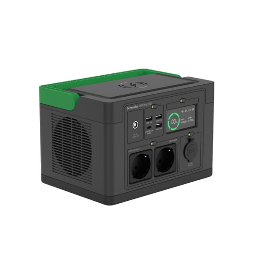 Schneider OffGrid преносима захранваща станция 330, 332Wh литиево-йонна, 2 Schuko, синусоида