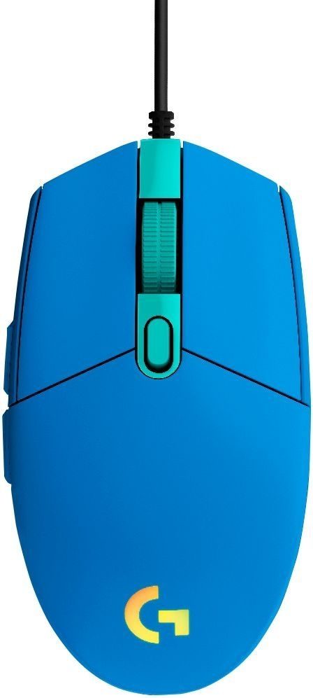 Logitech G102 Mouse, Lightsync RGB, 8000 DPI, 6 Programmable Buttons, Blue