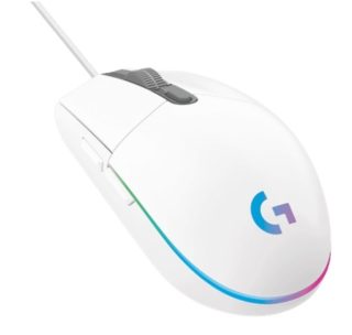 Logitech G102 Mouse, Lightsync RGB, 8000 DPI, 6 Programmable Buttons, White