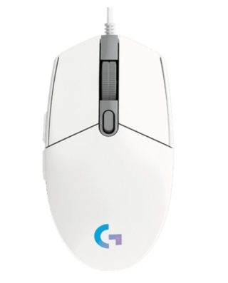 Logitech G102 Mouse, Lightsync RGB, 8000 DPI, 6 Programmable Buttons, White