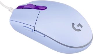 Logitech G102 Mouse, Lightsync RGB, 8000 DPI, 6 Programmable Buttons, Lilac