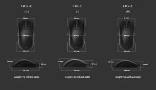 Мишка BenQ ZOWIE FK1+-C за електронни спортове, размер XL, издание C, сензор 3360, 77g, DPI 400 / 800 / 1600 / 3200, симетричен дизайн, нисък профил, намалено тегло, паракорд кабел, 24-стъпково скрол колело, жична, без драйвери, plug and play, вдъхновена от Филип “NEO” Кубкс
