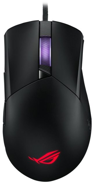 Asus ROG Gladius III Wired Gaming Mouse, 19K Optical Sensor, 19,000 DPI, 6 Programmable Buttons, RGB Lighting, ROG Switch Socket Design, Swappable Switches, Ergonomic, Black