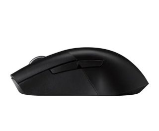 Asus ROG Keris Wireless AimPoint Gaming Mouse, тримодова свързаност (2.4GHz RF, Bluetooth, кабел), сензор 36000 DPI, 5 програмируеми бутона, ROG SpeedNova, сменяеми превключватели, паракорд кабел, черен