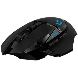 Logitech G502 Wireless Mouse, Lightsync RGB, Lightspeed Wireless, HERO 25K DPI Sensor, 400 IPS, 4x2g + 2x4g Optional Weights, 11 Programmable Buttons, 121g, Black