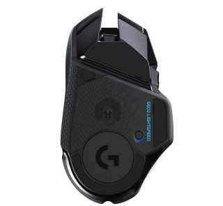 Logitech G502 Wireless Mouse, Lightsync RGB, Lightspeed Wireless, HERO 25K DPI Sensor, 400 IPS, 4x2g + 2x4g Optional Weights, 11 Programmable Buttons, 121g, Black