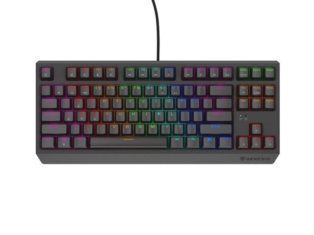 Genesis Gaming Keyboard Thor 230 TKL Lite US Rainbow Mechanical Outemu Red Black Hot Swap