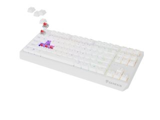 Genesis Gaming Keyboard Thor 230 TKL Wireless US White RGB Mechanical Outemu Red