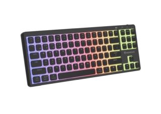 Genesis Gaming Keyboard Thor 430 TKL Wireless, US, RGB Mechanical Outemu Pink, Silent Slim, Black
