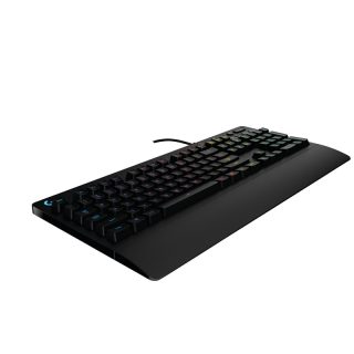 Logitech G213 Prodigy Gaming Keyboard, Lightsync, Spill Resistant, Palm Rest, Media Controls, Black