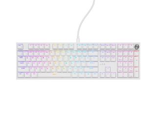 Genesis Mechanical Gaming Keyboard Thor 404 White RGB Backlight Gateron Peach Silent, US Layout