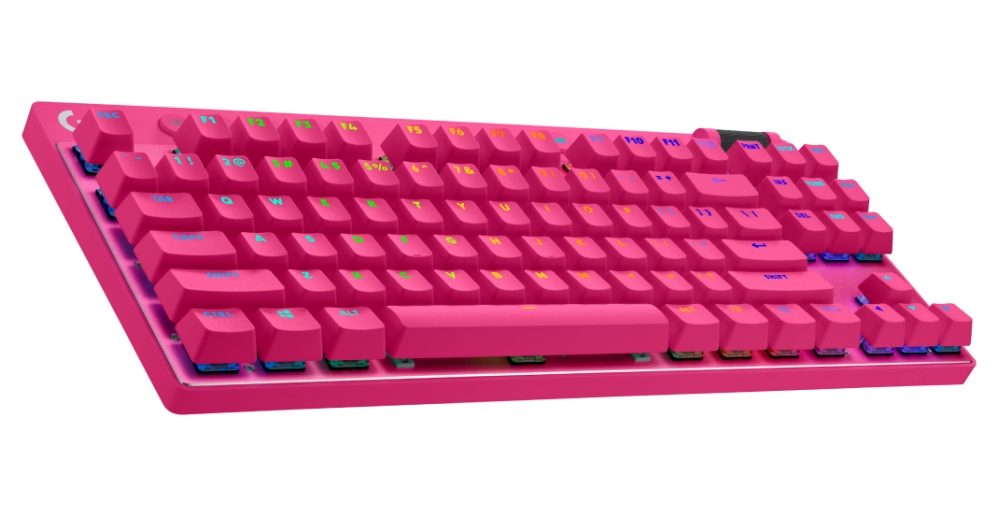 Logitech G PRO X TKL LIGHTSPEED Gaming Keyboard - MAGENTA - US INT'L - 2.4GHZ/BT - N/A - EMEA28-935 - TACTILE