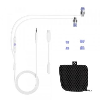 Logitech G333 Gaming Headphones, Cable Management, Custom-length Cable, Dual Dynamic Drivers, White
