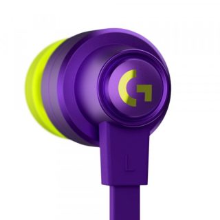 Logitech G333 Gaming Headphones, Cable Management, Custom-length Cable, Dual Dynamic Drivers, Purple