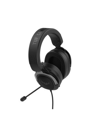 Asus TUF Gaming H3 кабелна слушалка (Discord сертифициран микрофон, 7.1 съраунд звук, 50mm драйвери, лека, 3.5mm, за PC, Mac, PS4, Xbox One, Switch и мобилни устройства), черна