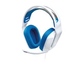 Logitech G335 Gaming Headset, PRO-G 40 mm Drivers, DTS Headphone:X 2.0 Surround, Blue Voice Microphone, 240 g, White