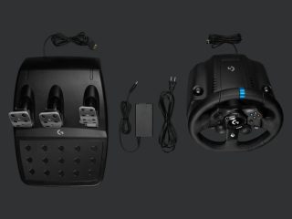 Logitech G923 Волан и педали, Xbox One, PC, 900° завъртане, Trueforce обратна връзка от следващо поколение, двоен съединител (в поддържани игри), алуминий, стомана, кожа