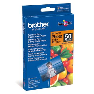 Brother BP71GP50 Premium Plus Glossy Photo Paper, A6 (4x6"), 50 листа