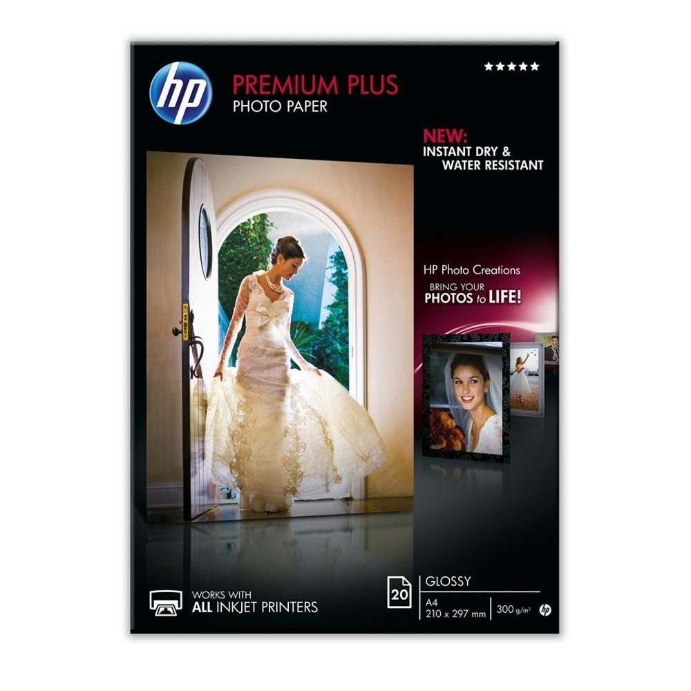HP Premium Plus Glossy Photo Paper - 20 листа/A4/210 x 297 mm