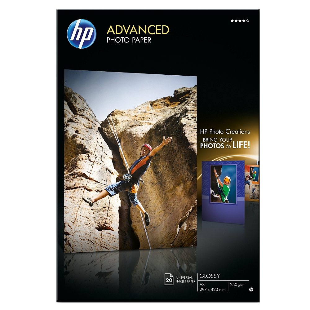 HP Advanced Glossy Photo Paper - 20 листа / A3 / 297 x 420 mm