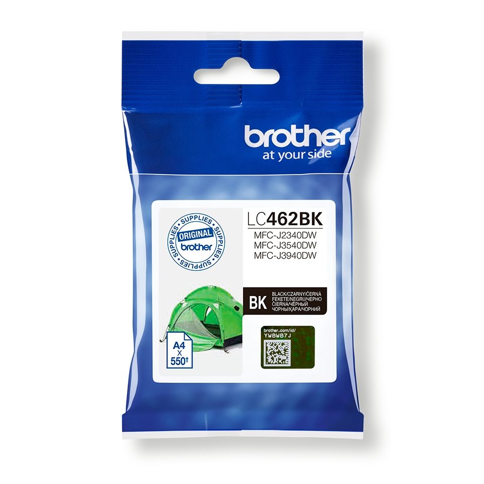 Brother LC462BK Черен мастилен касет за MFC-J2340DW/J3540DW/J3940DW